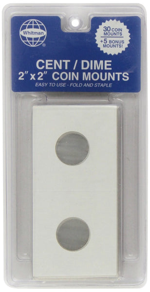 Whitman Cent/Dime 2" by 2" Coin Mounts