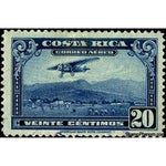 Costa Rica 1934 Mail Plane-Stamps-Costa Rica-Mint-StampPhenom