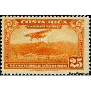 Costa Rica 1934 Mail Plane-Stamps-Costa Rica-Mint-StampPhenom