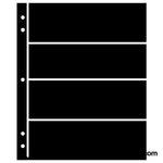 Supersafe Stocksheets 4 Rows 61mm, Black-Binders & Sheets-Supersafe-StampPhenom