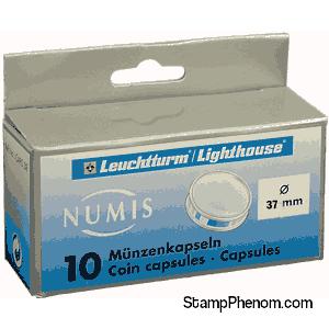 37mm - Coin Capsules (pack of 10)-Lighthouse Capsules-Lighthouse-StampPhenom