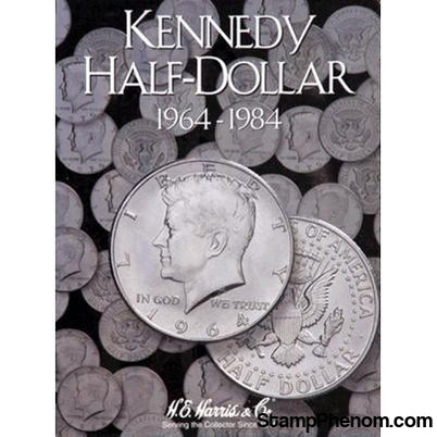 Kennedy Half Dollar Folder #1 1964-1984-HE Harris Folders-HE Harris & Co-StampPhenom