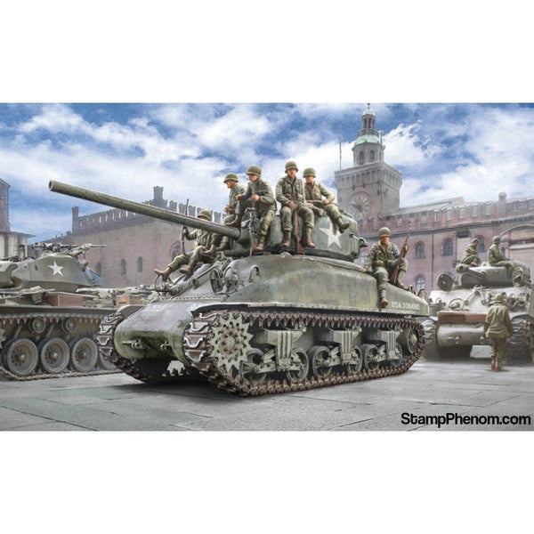 Italeri - M4A1 Sherman With US Infantry 1:35-Model Kits-Italeri-StampPhenom