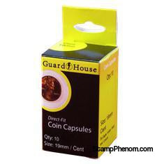 Cent (19mm) Direct-Fit Coin Capsules - 10 Pack-Guardhouse Coin Capsules-Guardhouse-StampPhenom