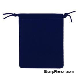 Velvet Drawstring Pouch - 2.75x3.25 Navy Blue-Draw String Pouches-Guardhouse-StampPhenom