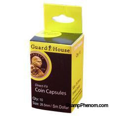 Small Dollar (26.5mm) Direct-Fit Coin Capsules - 10 Pack-Guardhouse Coin Capsules-Guardhouse-StampPhenom