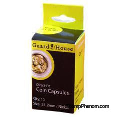 Nickel (21.2mm) Direct-Fit Coin Capsules - 10 Pack-Guardhouse Coin Capsules-Guardhouse-StampPhenom