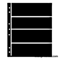 Hagner Stock Sheets 4 Row Black One Sided-Binders & Sheets-Showgard-StampPhenom