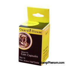 Half Dollar (30.6mm) Direct-Fit Coin Capsules - 10 Pack-Guardhouse Coin Capsules-Guardhouse-StampPhenom