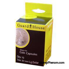 Large Dollar (38.1mm) Direct-Fit Coin Capsules - 10 Pack-Guardhouse Coin Capsules-Guardhouse-StampPhenom
