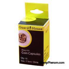 Dime (17.9mm) Direct-Fit Coin Capsules - 10 Pack-Guardhouse Coin Capsules-Guardhouse-StampPhenom
