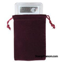 Velvet Drawstring Pouch - 3x4.25 Maroon-Draw String Pouches-Guardhouse-StampPhenom