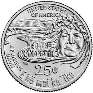 United States Mint Begins Shipping 2023 American Women Quarters™ Program Coins Honoring Edith Kanakaʻole on March 27