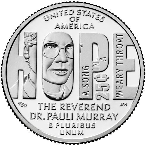 2024 American Women Quarters Rolls and Bags™ Honoring Reverend Dr. Pauli Murray on Sale February 1