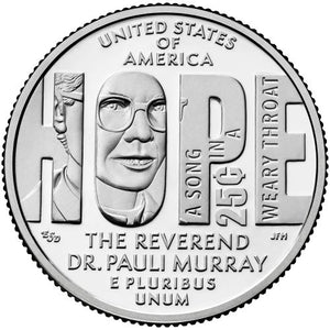 2024 American Women Quarters Rolls and Bags™ Honoring Reverend Dr. Pauli Murray on Sale February 1