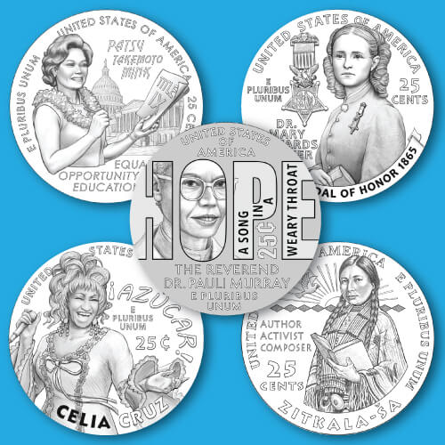 United States Mint Announces Designs for 2024 American Women Quarters™ Program Coins