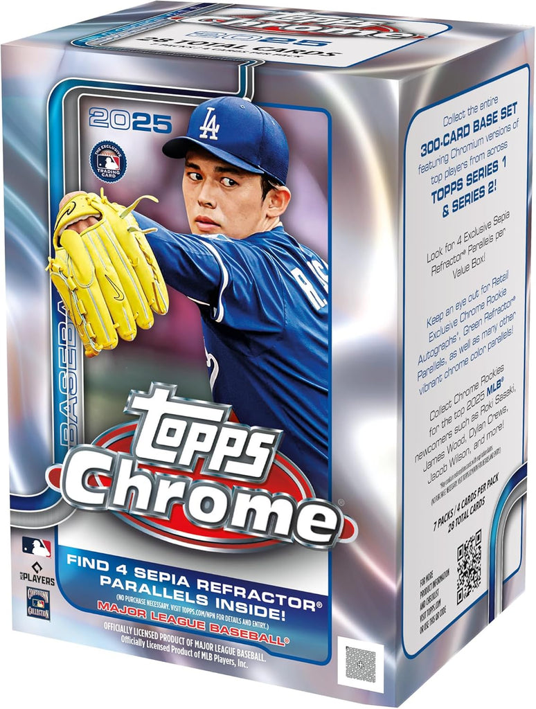 This Topps 2025 Chrome Baseball - Factory Sealed - Value Box is just $39.98 today!