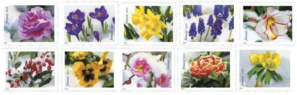 Snowy Beauty Stamps Bloom Forever