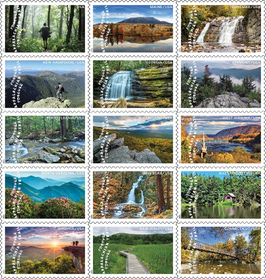 New USA Stamp Release! Take a Hike With New Forever Stamps Featuring the Appalachian Trail