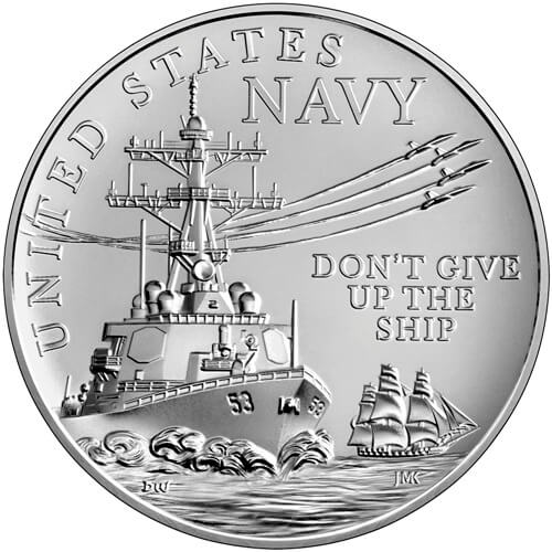 U.S. Navy One Ounce Silver Medal Sets Sail on July 17