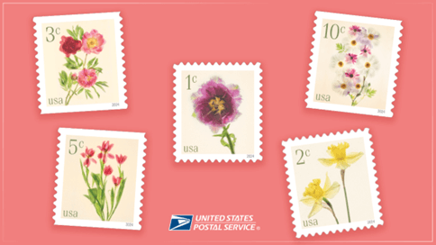 USPS Releases the 2024 Low-Denomination Flower Stamps