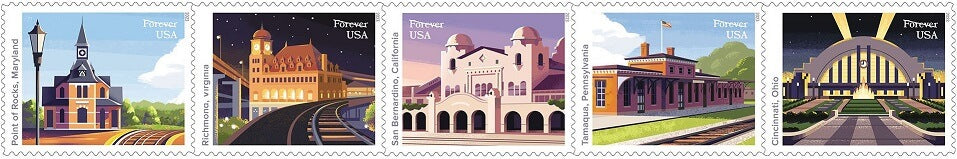 U.S. Postal Service Celebrates Train Travel with Stamps