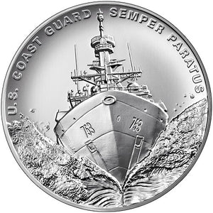 U.S. Coast Guard One Ounce Silver Medal Cuts Through the Waters on September 26