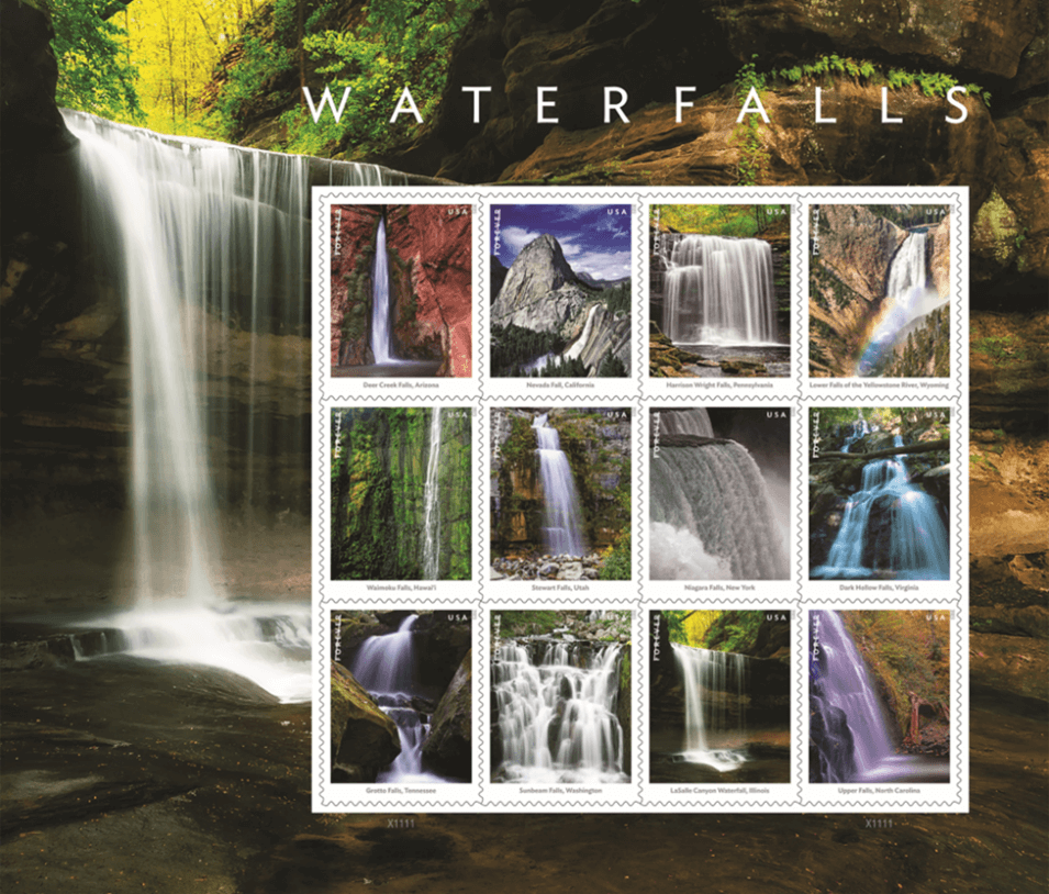 U.S. Postal Service Celebrates the Variety and Beauty of America’s Waterfalls