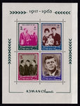 Ajman 23-26 John F Kennedy Footnoted Souvenir Sheet MNH VF