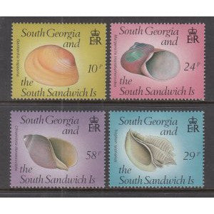 South Georgia 127-130 Seashells MNH VF