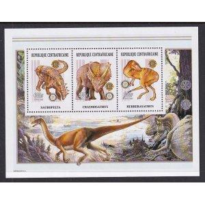 Central African Republic 1446 Dinosaurs Souvenir Sheet MNH VF