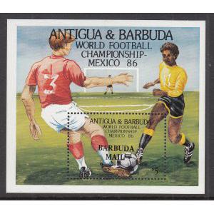 Barbuda 803 Soccer Souvenir Sheet MNH VF
