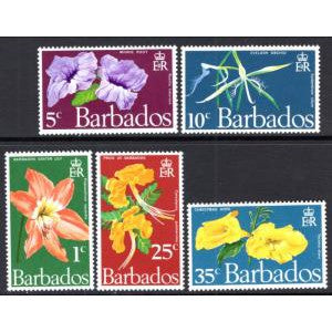 Barbados 348-352 Flowers MNH VF