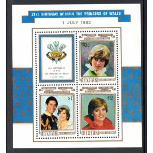 Aitutaki 264a Princess Diana Souvenir Sheet MNH VF