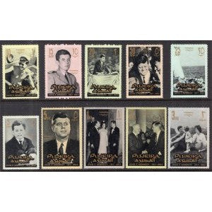 Fujeira 28-37 John F Kennedy MNH VF