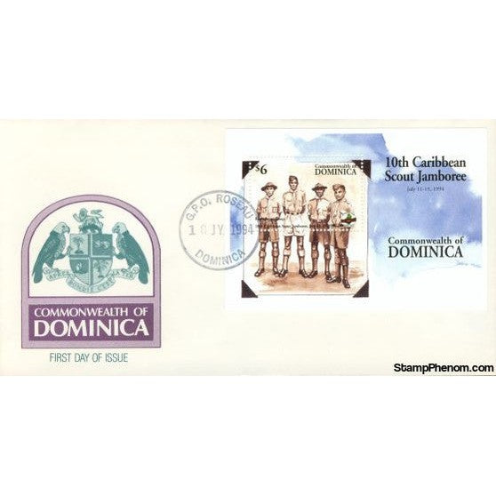 10th Caribbean Scout Jamboree, Dominica, Jy 1, 1994 First Day Cover