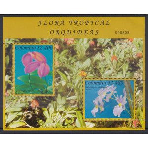 Colombia 1209 Flowers Souvenir Sheet MNH VF