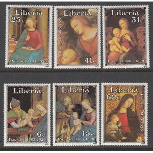 Liberia 975-980 Paintings MNH VF