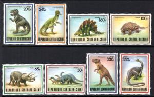 Central African Republic 872-879 Dinosaurs MNH VF