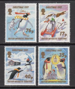 British Antarctic Territory 249-252 Christmas Penguins MNH VF