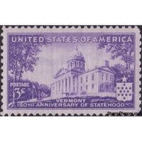 United States of America 1941 150 Years Vermont Statehood, Capital Montpelier