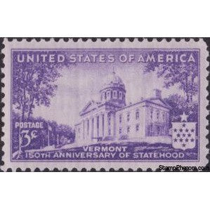 United States of America 1941 150 Years Vermont Statehood, Capital Montpelier