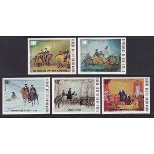 Burkina Faso 365-367,C209-C210 US Bicentennial Imperfs MNH VF