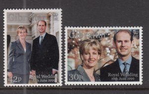 Gibraltar 815-816 Royal Wedding MNH VF