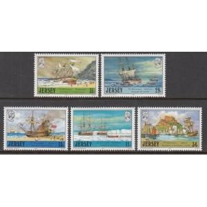 Jersey 426-430 Sailing Ships MNH VF