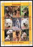 Niger 1009 Dogs Scouts Souvenir Sheet MNH VF