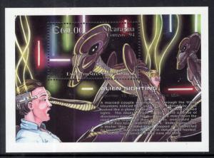 Nicaragua 2024 Aliens Souvenir Sheet MNH VF