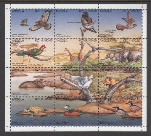 Angola 955 Animals Souvenir Sheet MNH VF