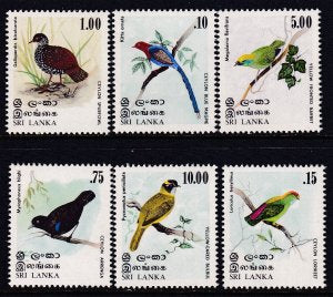 Sri Lanka 564-569 Birds MNH VF