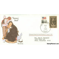 Norman Rockwell Classics "Summer Stock", August 14, 1983 First Day Cover